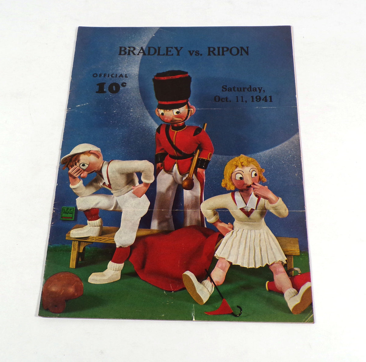 1941 Ripon at Bradley College Football Program 10-11-41