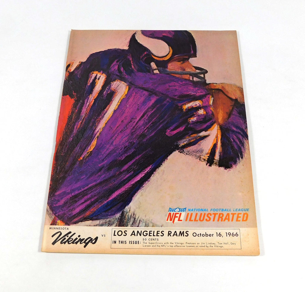 1966 Los Angeles Rams at Minnesota Vikings NFL Football Program 10-16-66