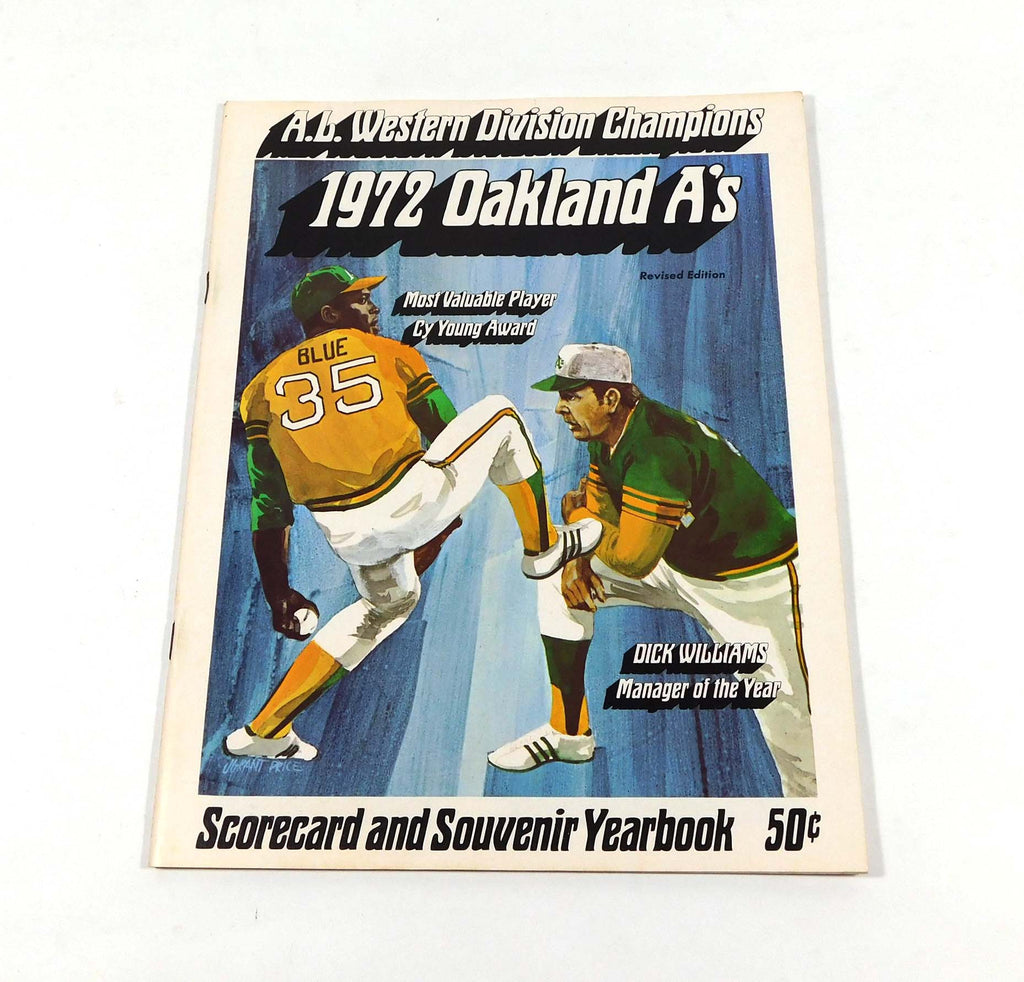 1972 Oakland A's vs Generic Opponent MLB Baseball Program