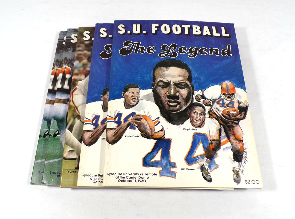 Lot of (5) Assorted 1980 Syracuse College Football Programs