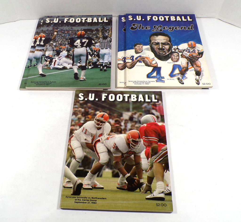Lot of (5) Assorted 1980 Syracuse College Football Programs Pic2
