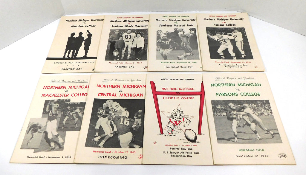 Lot of (18) Different 1961 to 1968 Northern Michigan College Football Programs Pic2