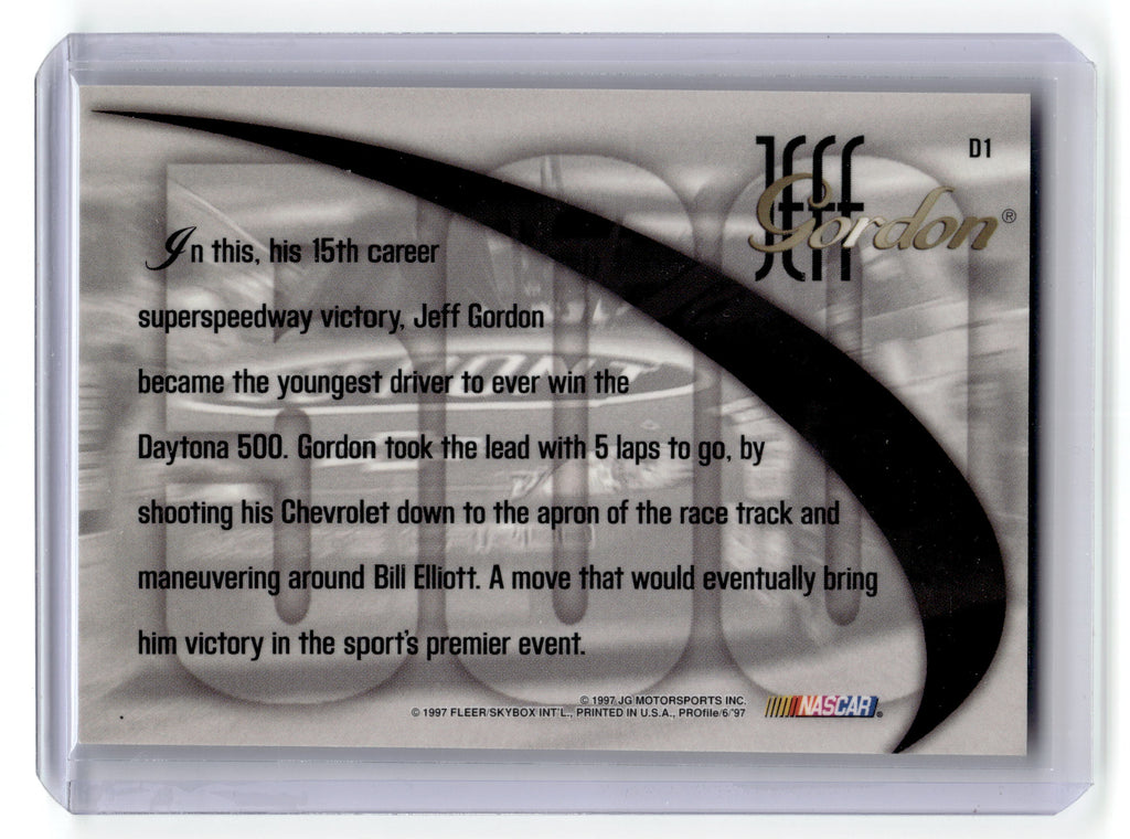 1997 Skybox Profile Jeff Gordon Daytona #D1 NASCAR Pic2