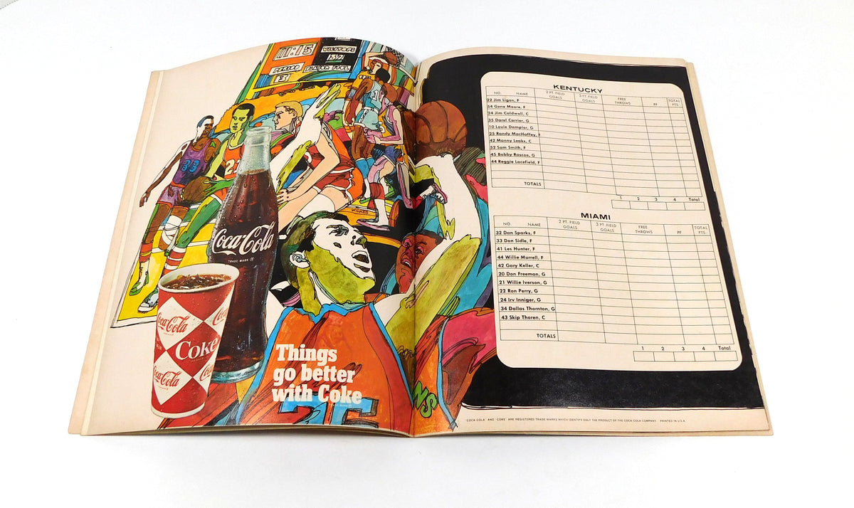 1968-69 Kentucky Colonels at Miami Floridians ABA Basketball Program Pic2