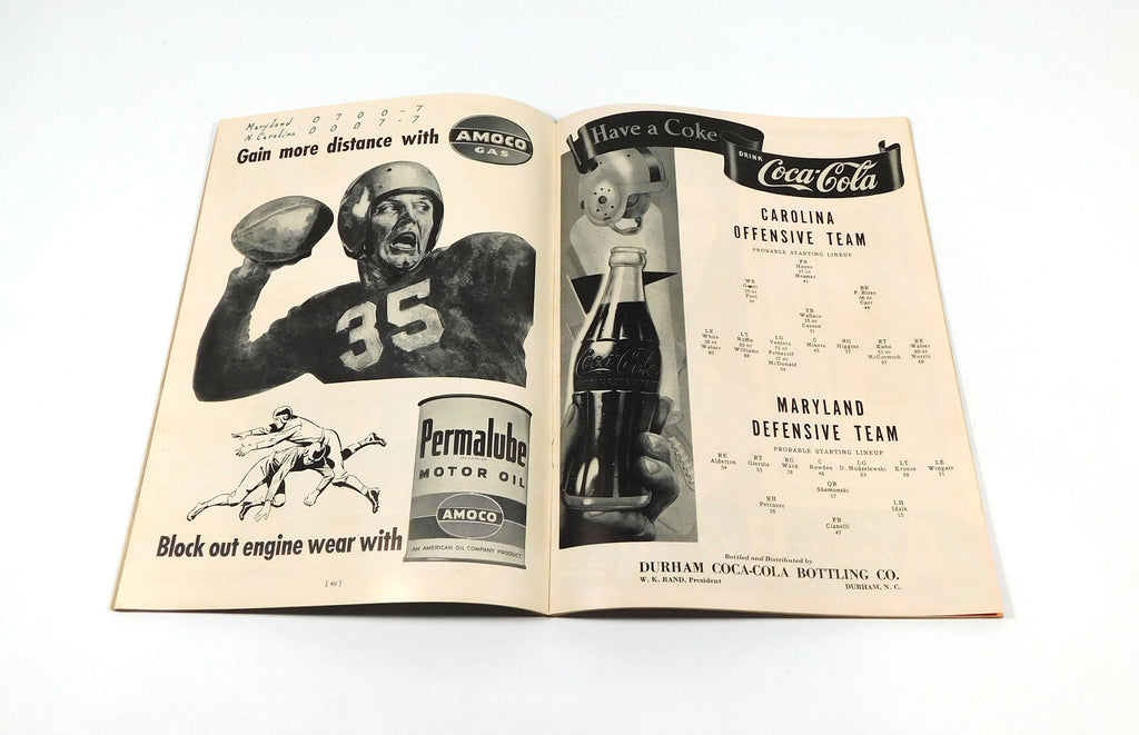 1950 Maryland at North Carolina College Football Program 11-11-50 Pic2