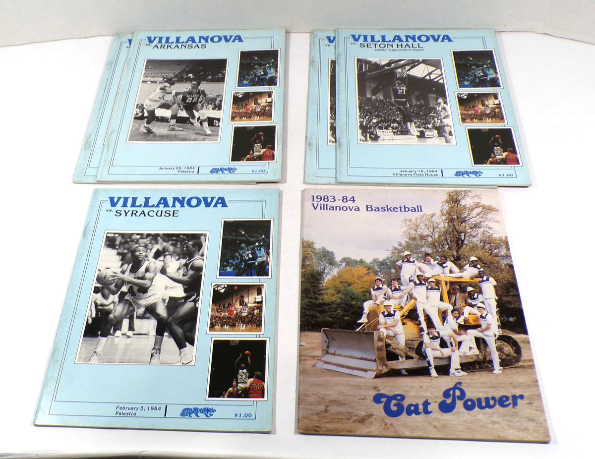 Lot of (8) Assorted 1982 to 1986 Villanova College Basketball Programs + Guide Pic2