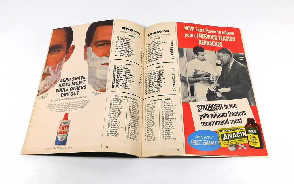 1965 Cleveland Browns at Philadelphia Eagles NFL Football Program 10-3-65 Pic2