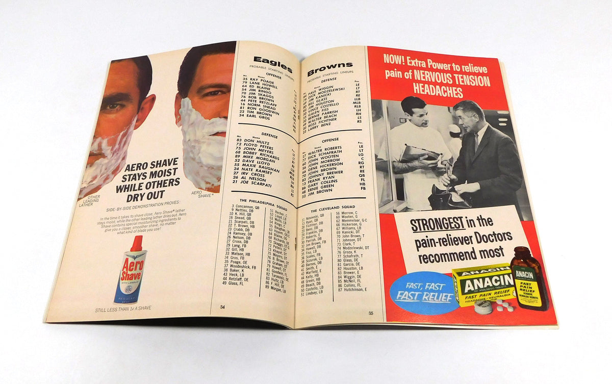 1965 Cleveland Browns at Philadelphia Eagles NFL Football Program 10-3-65 Pic2