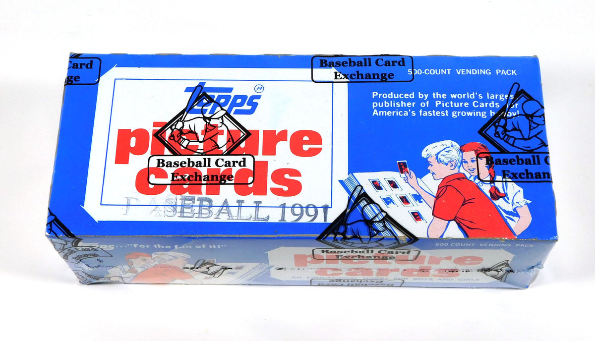 1991 Topps Baseball Vending Box (500 Cards) BBCE Wrapped FASC From a Sealed Case