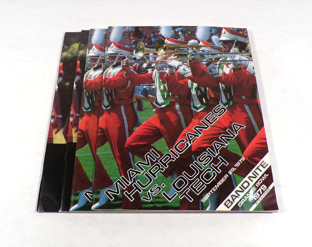 Lot of (4) Assorted 1979 Miami Florida College Football Programs