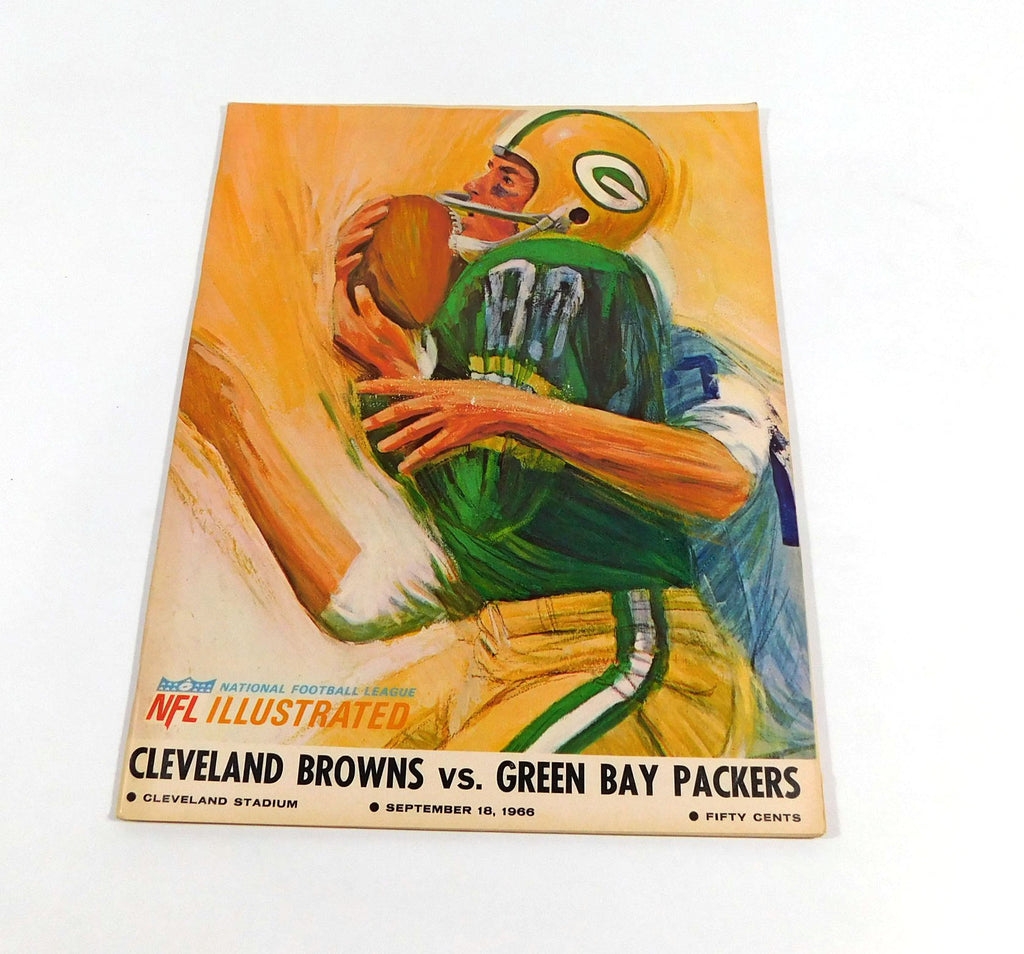 1966 Green Bay Packers at Cleveland Browns NFL Football Program 9-18-66