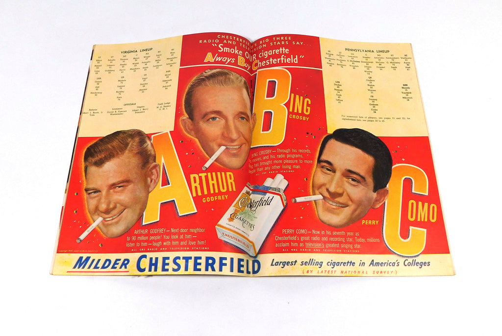 1949 Virginia at Pennsylvania College Football Program 11-5-49 Pic2