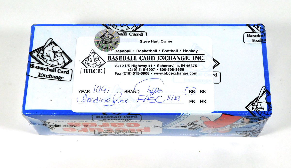 1991 Topps Baseball Vending Box (500 Cards) BBCE Wrapped FASC From a Sealed Case Pic2