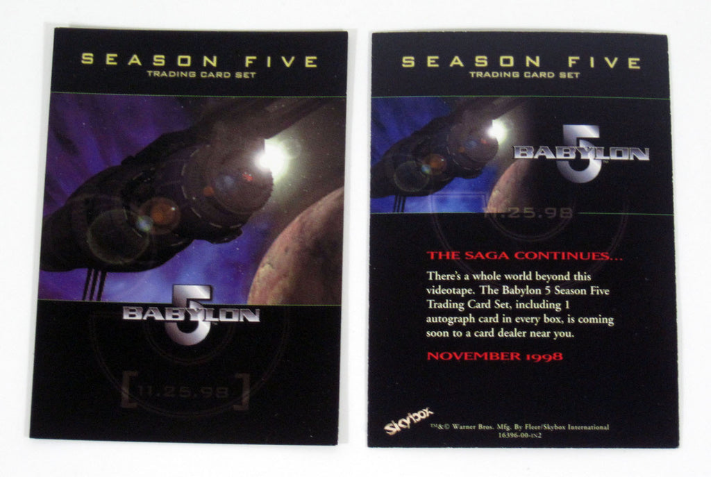 1998 Skybox Babylon 5 Season 5 Promo Card The Saga Continues Nm/Mt
