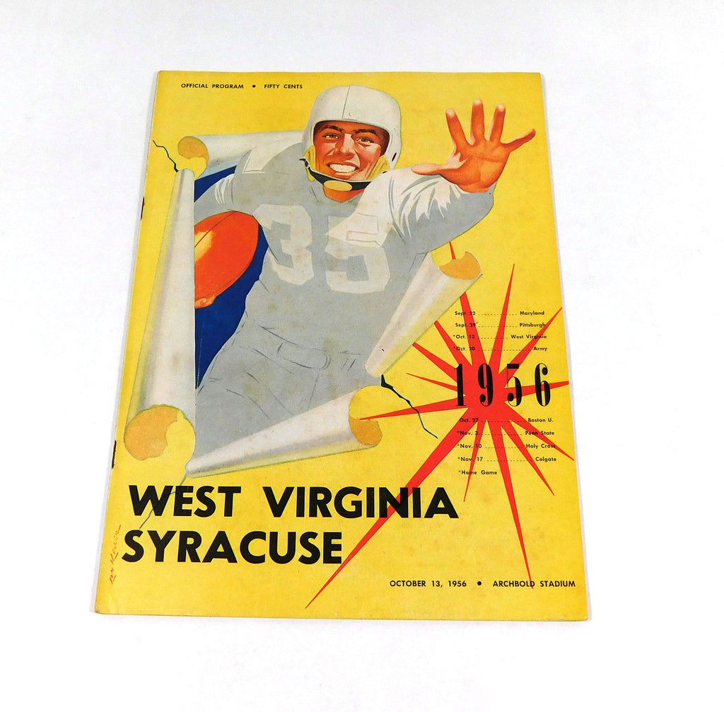 1956 West Virginia at Syracuse College Football Program 10-13-56