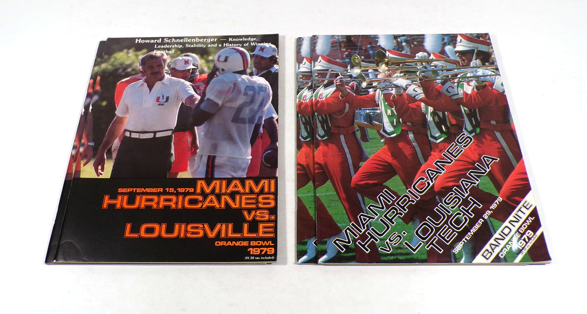 Lot of (4) Assorted 1979 Miami Florida College Football Programs Pic2