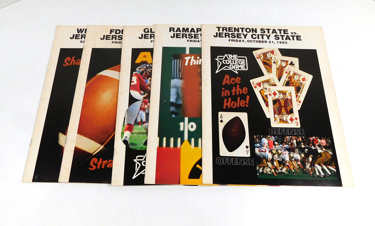 Lot of (5) Different 1983 Jersey City State College Football Programs
