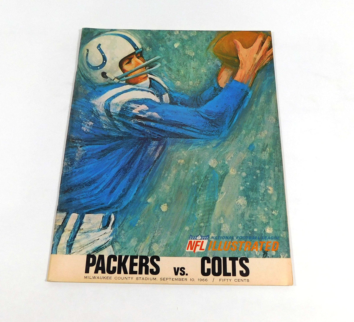 1966 Baltimore Colts at Green Bay Packers NFL Football Program 9-10-66
