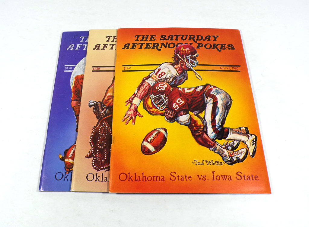 Lot of (3) Different 1980 Oklahoma State College Football Programs