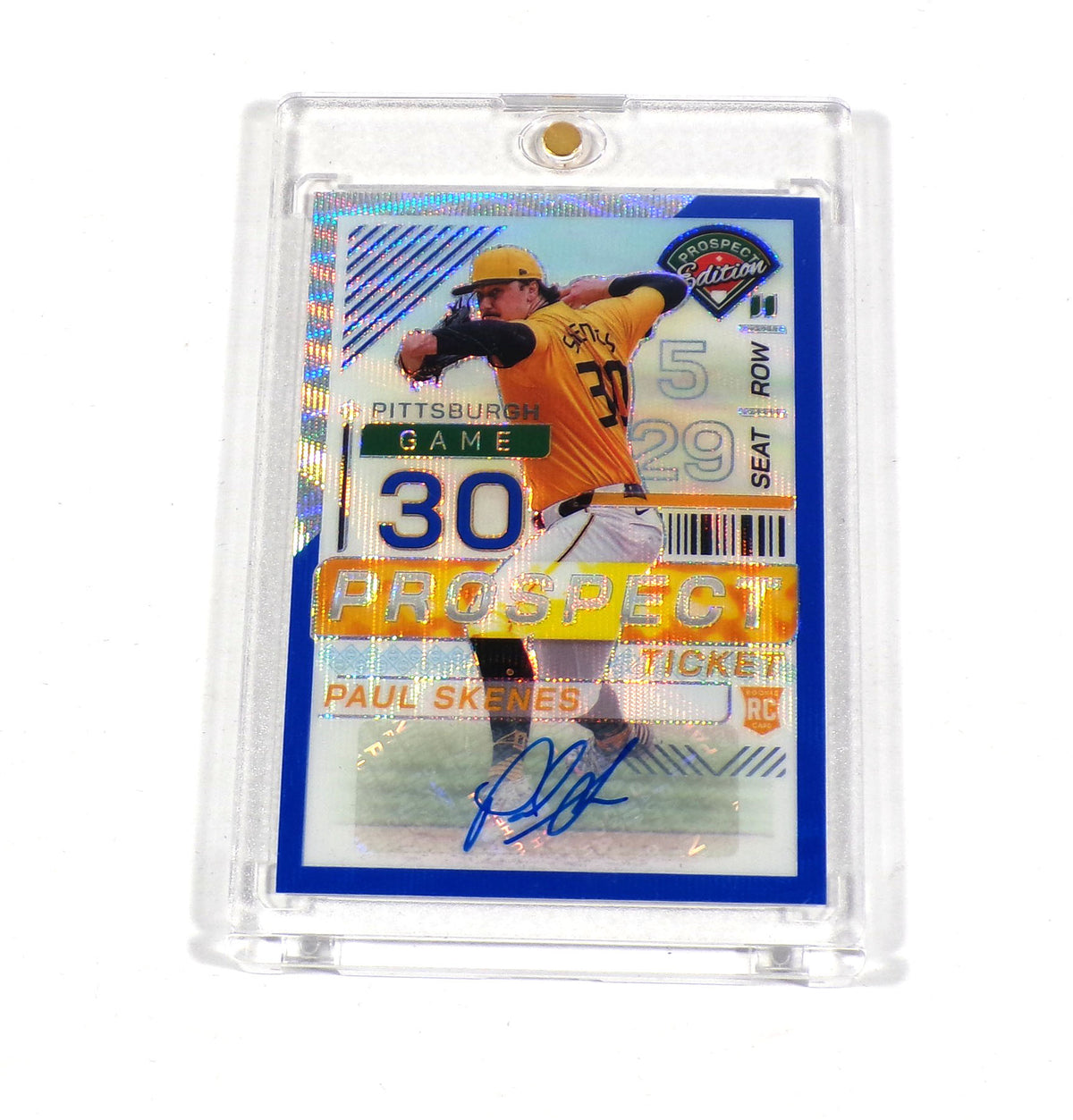 2024 Panini Prospect Paul Skenes Rookie Holo Prospect Ticket #159 /75 Auto