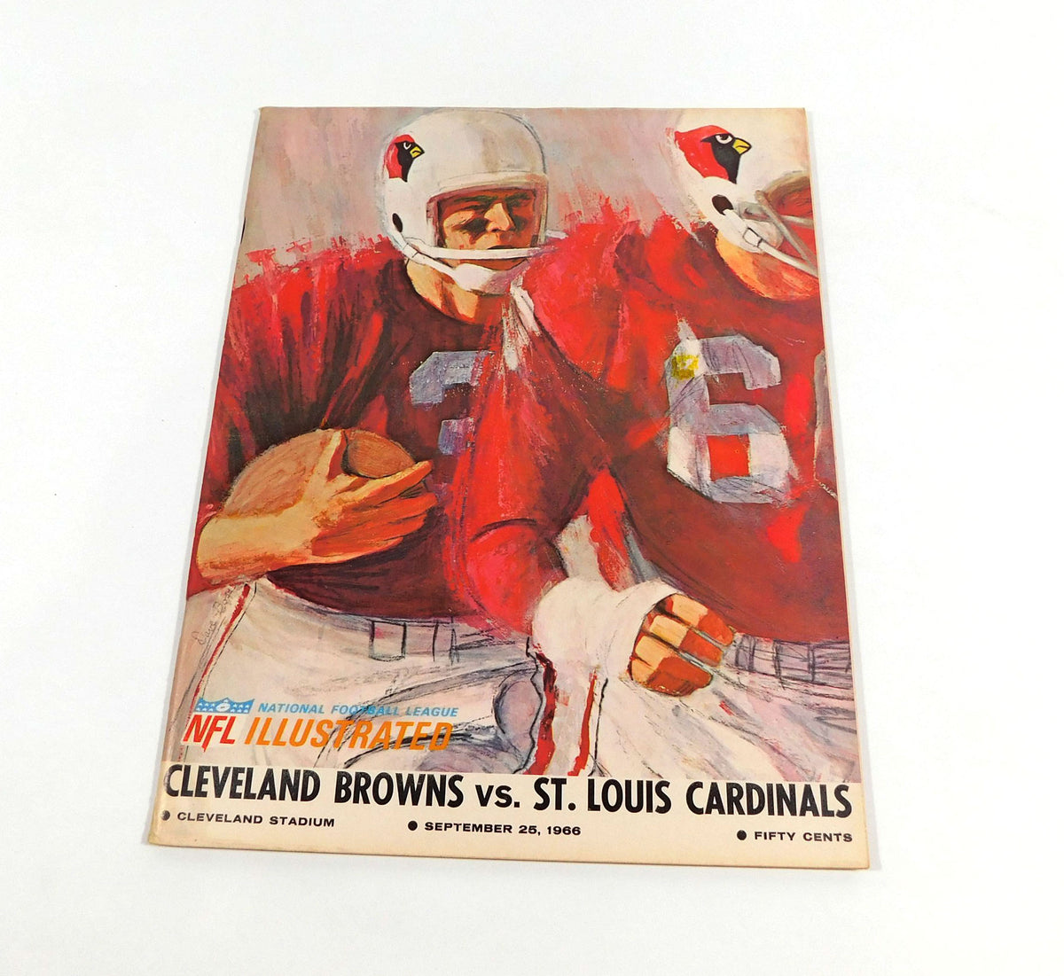 1966 St. Louis Cardinals at Cleveland Browns NFL Football Program 9-25-66
