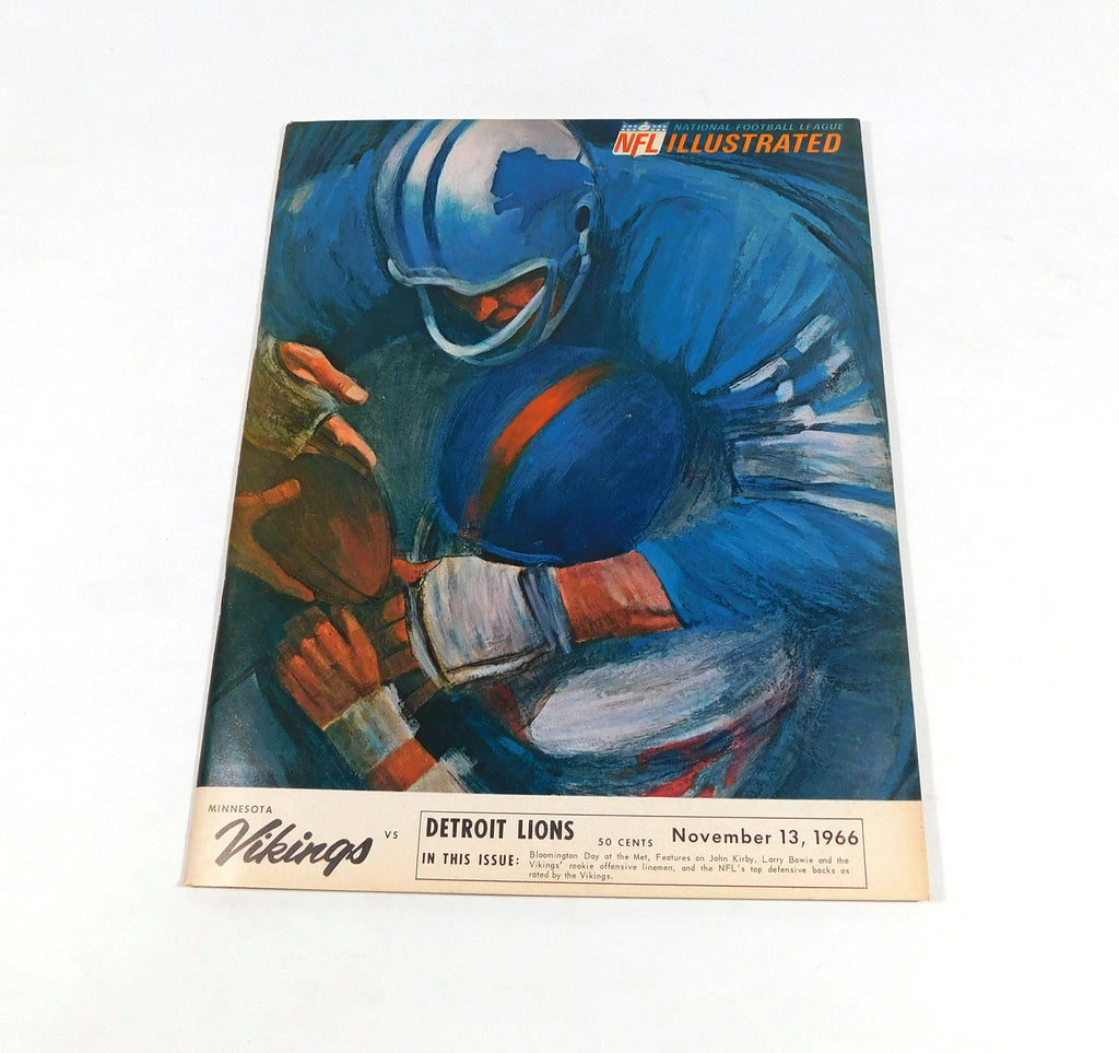 1966 Detroit Lions at Minnesota Vikings NFL Football Program 11-13-66