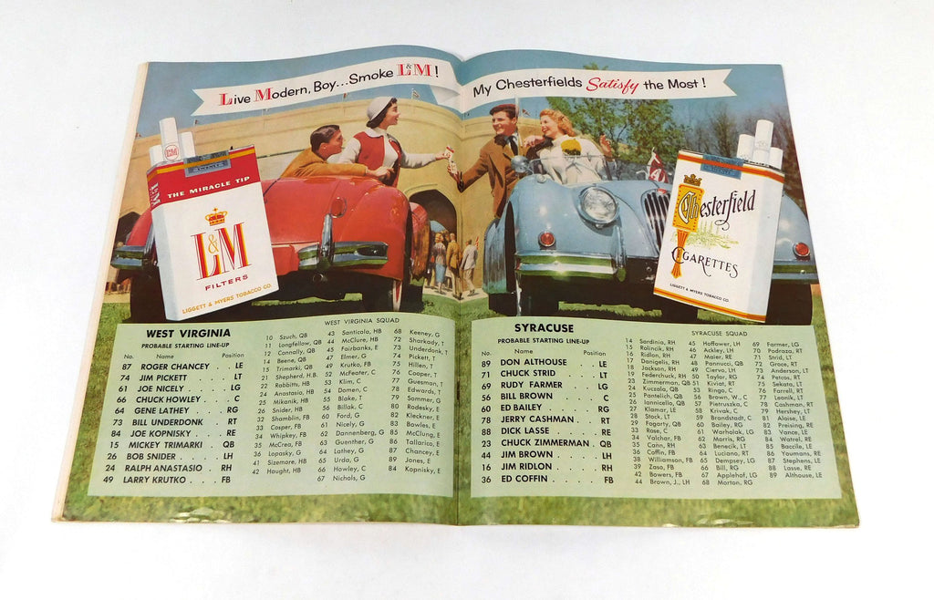 1956 West Virginia at Syracuse College Football Program 10-13-56 Pic2