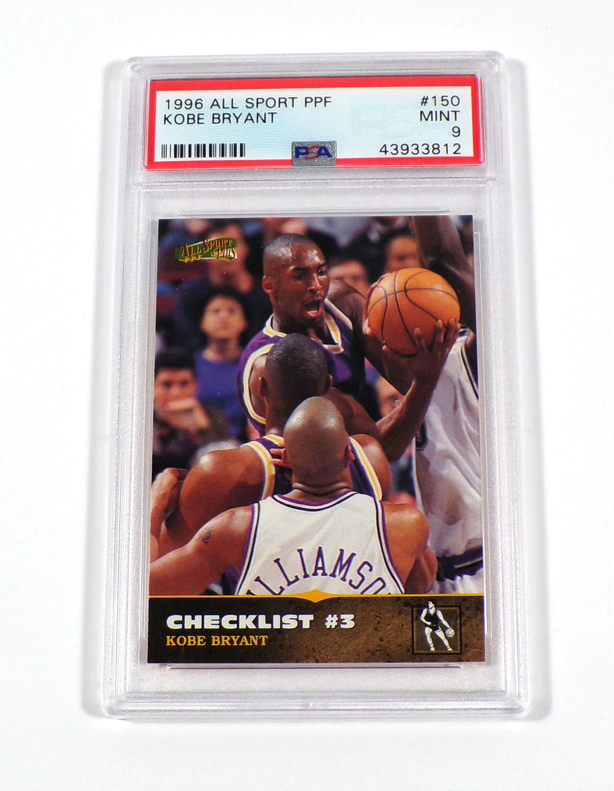 1996-97 The Score Board All Sport PPF Kobe Bryant Rookie #150 Lakers PSA 9