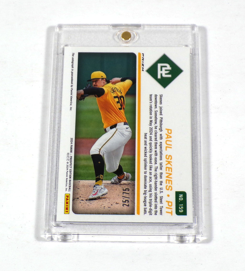 2024 Panini Prospect Paul Skenes Rookie Holo Prospect Ticket #159 /75 Auto Pic2
