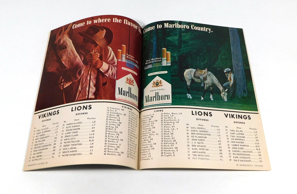 1966 Detroit Lions at Minnesota Vikings NFL Football Program 11-13-66 Pic2