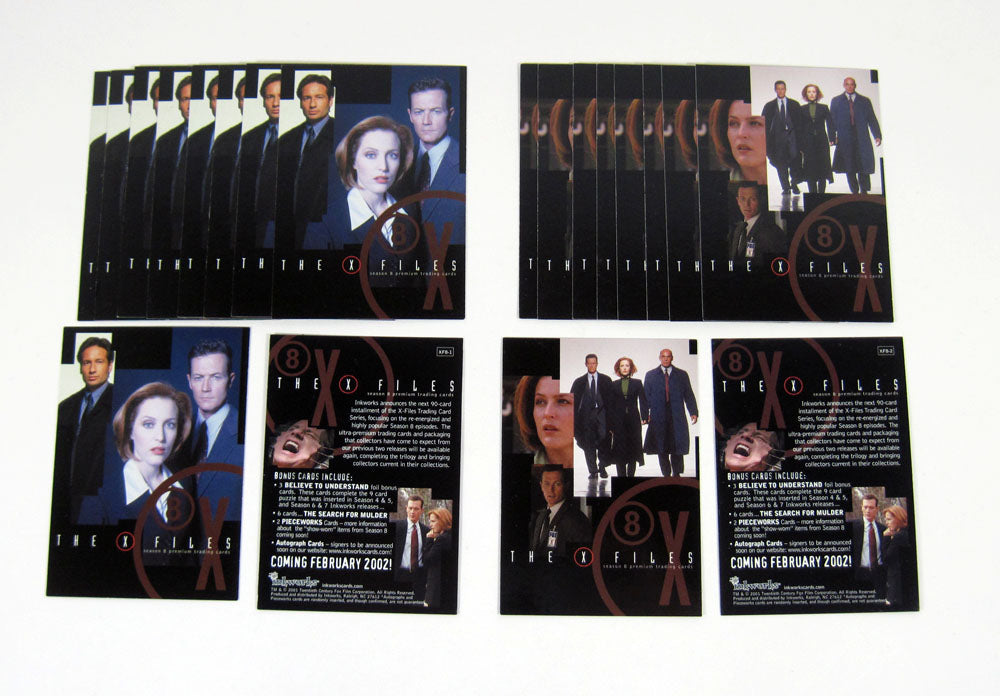 Lot of (10) 2002 Inkworks The X-Files Season 8 Promo Card Set (2) Nm/Mt