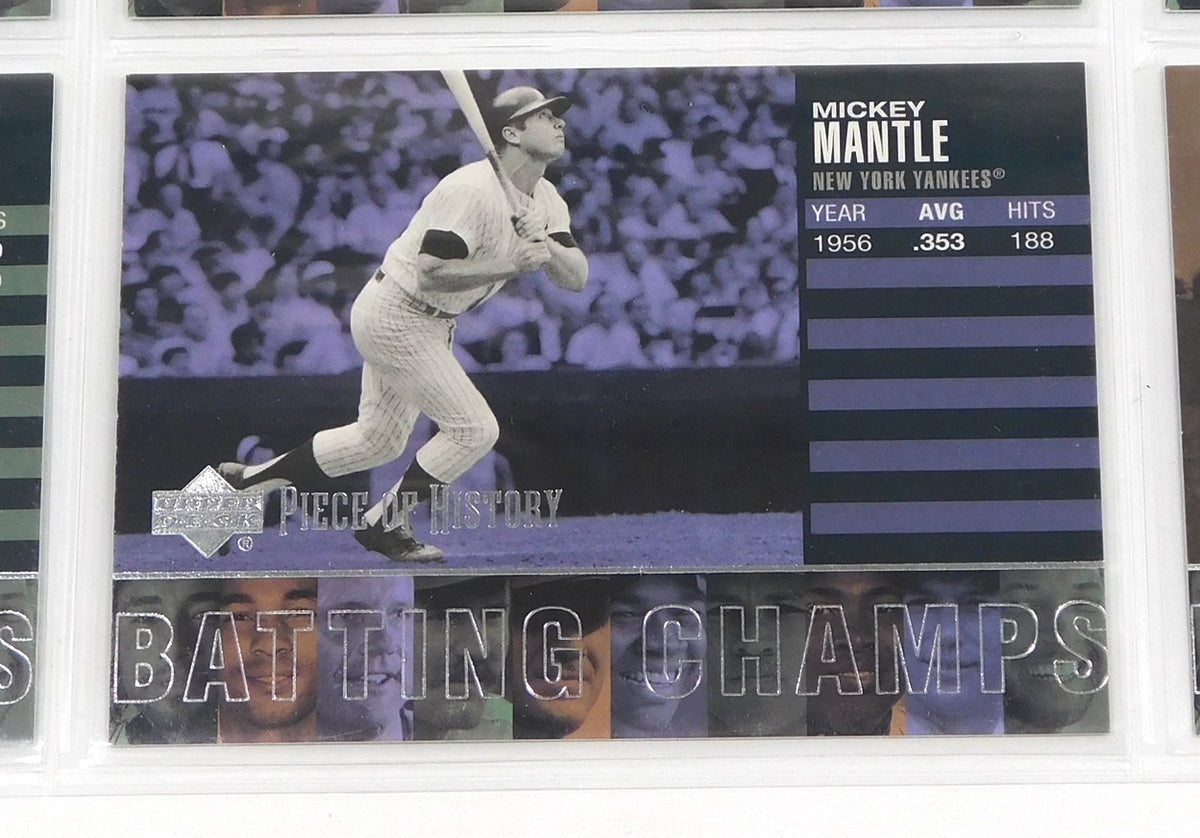 2002 UD Piece of History Batting Champs Baseball Insert Set (10) in Sheets Pic2
