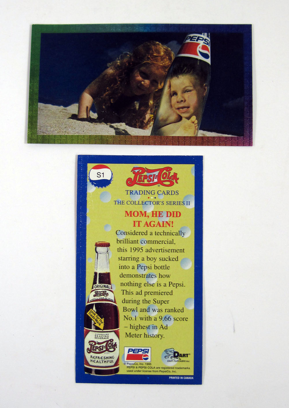 1995 Dart Pepsi-Cola Series 2 Tall Boy Mail-In Offer Chase Card (S1) Nm/Mt