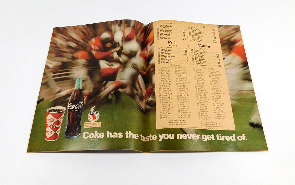 1967 Miami Florida at Pittsburgh College Football Program 10-21-67 Pic2
