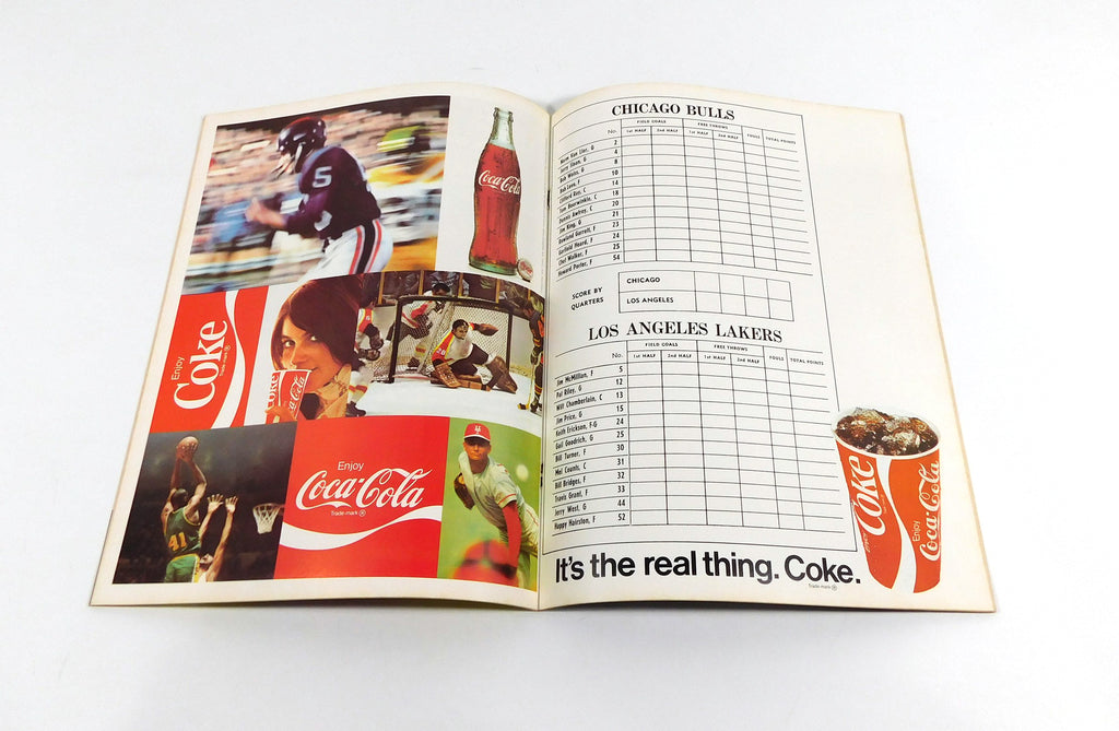 1972-73 Los Angeles Lakers vs Chicago Bulls NBA Basketball Playoff Program A Pic2
