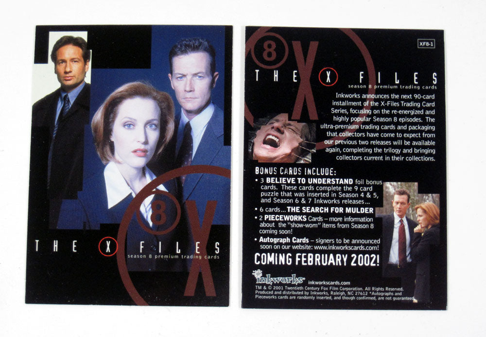 Lot of (10) 2002 Inkworks The X-Files Season 8 Promo Card Set (2) Nm/Mt Pic2