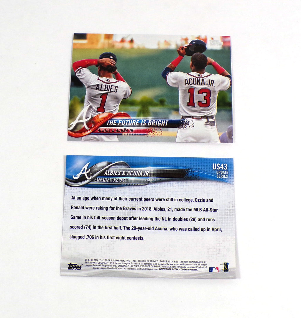 Lot of (26) 2018 Topps Update Ronald Acuna Jr/Ozzie Albies #US143 Rookies Braves Pic2
