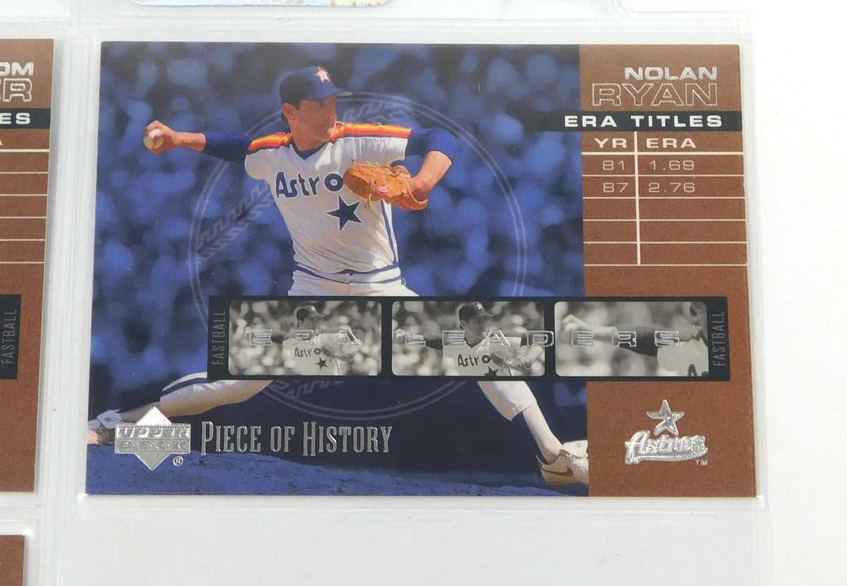 2002 UD Piece of History ERA Leaders Baseball Insert Set (10) in Sheets Pic2