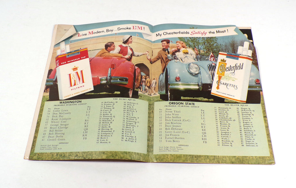 1956 Oregon State at Washington College Football Program 11-3-56 Pic2