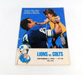 1966 Baltimore Colts at Detroit Lions NFL Football Program 9-1-66
