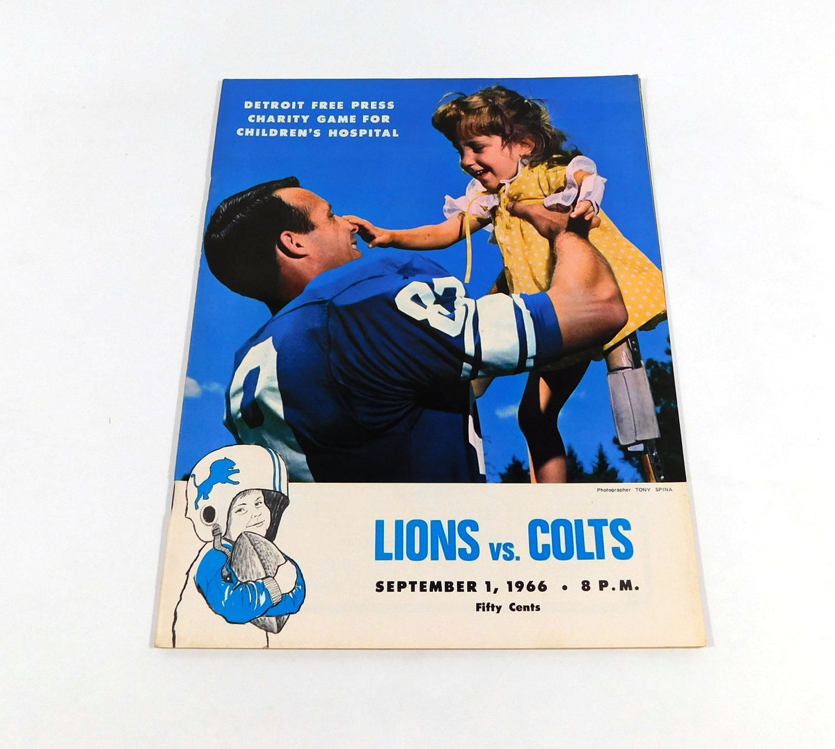 1966 Baltimore Colts at Detroit Lions NFL Football Program 9-1-66