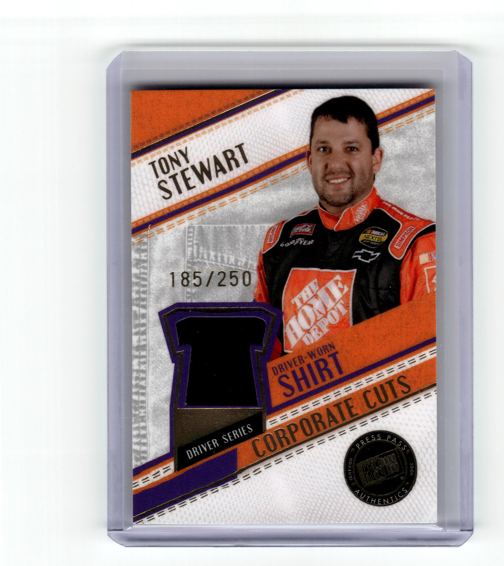 2006 Press Pass Stealth Tony Stewart Corporate Cuts #CCD10 Shirt NASCAR /250