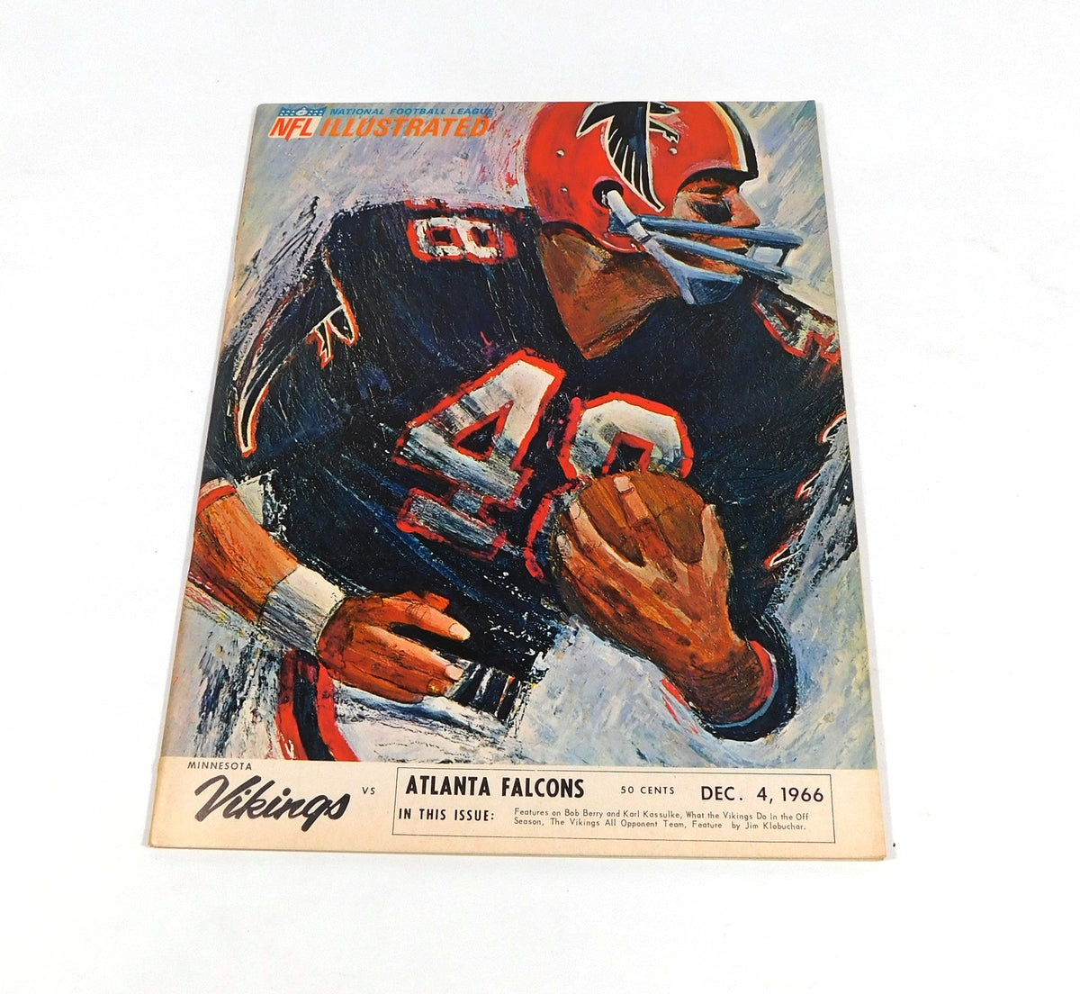 1966 Atlanta Falcons at Minnesota Vikings NFL Football Program 12-4-66