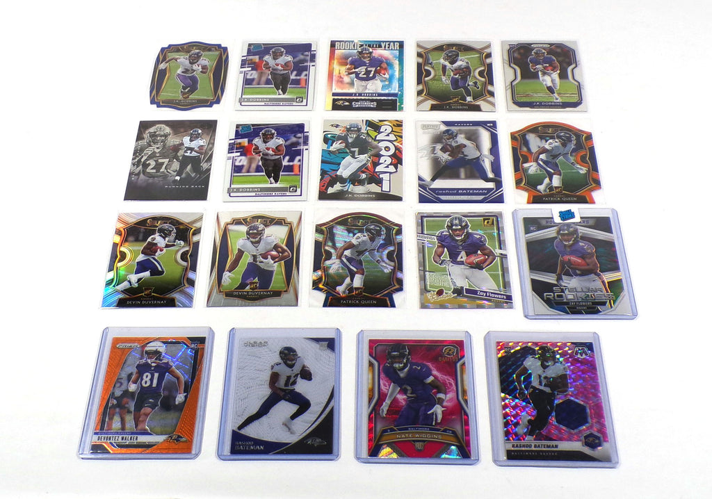 Lot of (19) Assorted 2020-2025 Panini & Topps Baltimore Ravens Rookies Pic2