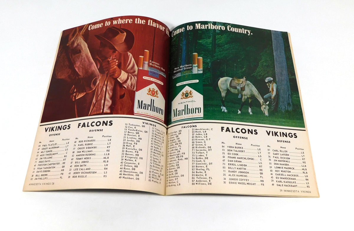 1966 Atlanta Falcons at Minnesota Vikings NFL Football Program 12-4-66 Pic2