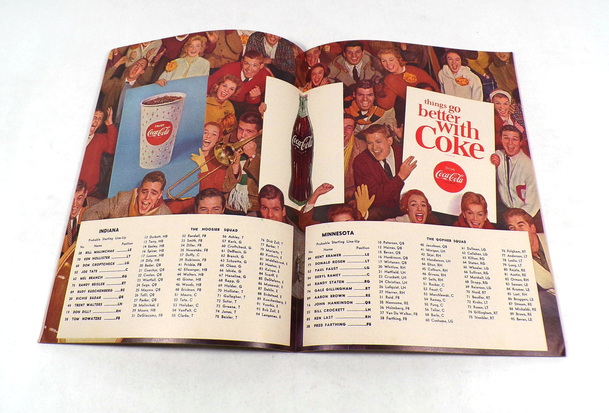 1964 Minnesota at Indiana College Football Program 10-31-64 Pic2