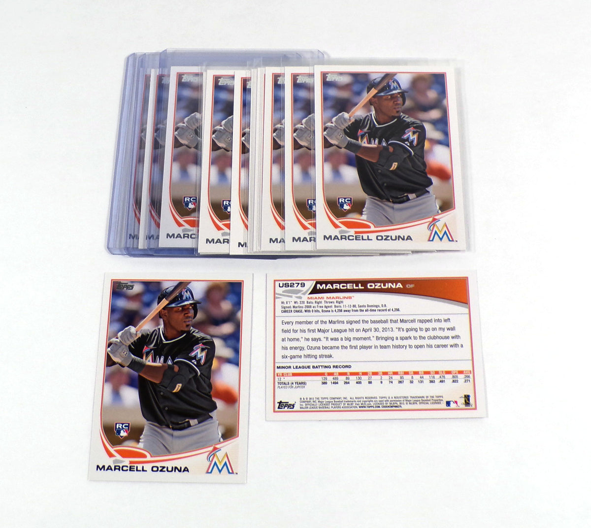 Lot of (13) 2013 Topps Update Marcell Ozuna #US279 Rookies Marlins