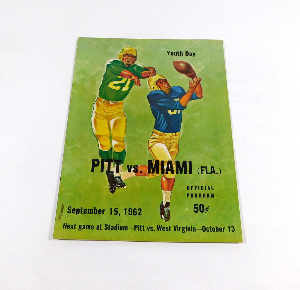 1962 Miami Florida at Pittsburgh College Football Program 9-15-62