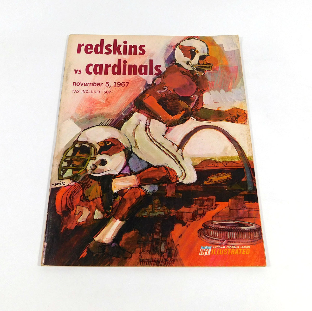 1967 St. Louis Cardinals at Washington Redskins NFL Football Program 11-5-67