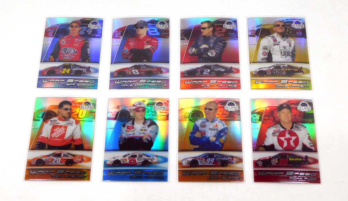 2002 Press Pass Eclipse Warp Speed NASCAR Racing Insert Set (8)